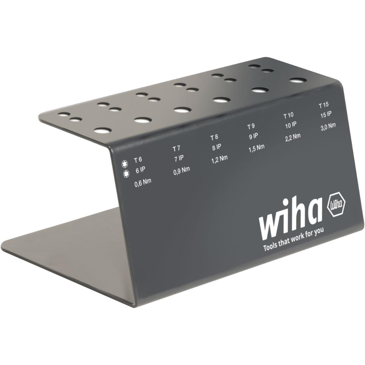 Wiha Drehmoment-Schraubendreher mit Schlüsselgriff Set easyTorque Key Torx , TorxPlus 19-teilges Set fest voreingestellte Drehmomentbegrenzung im Werkbankständer