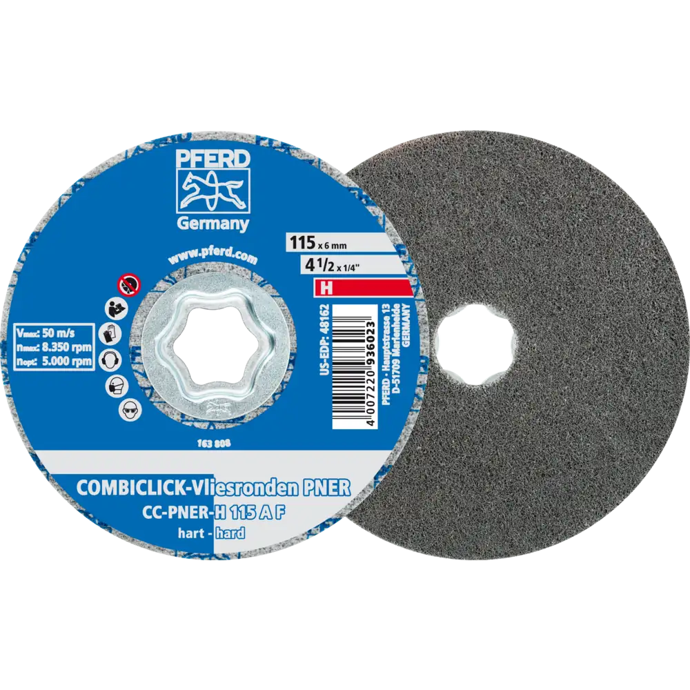 PFERD TOOLS COMBICLICK verpresste Vliesronde CC PNER Hart