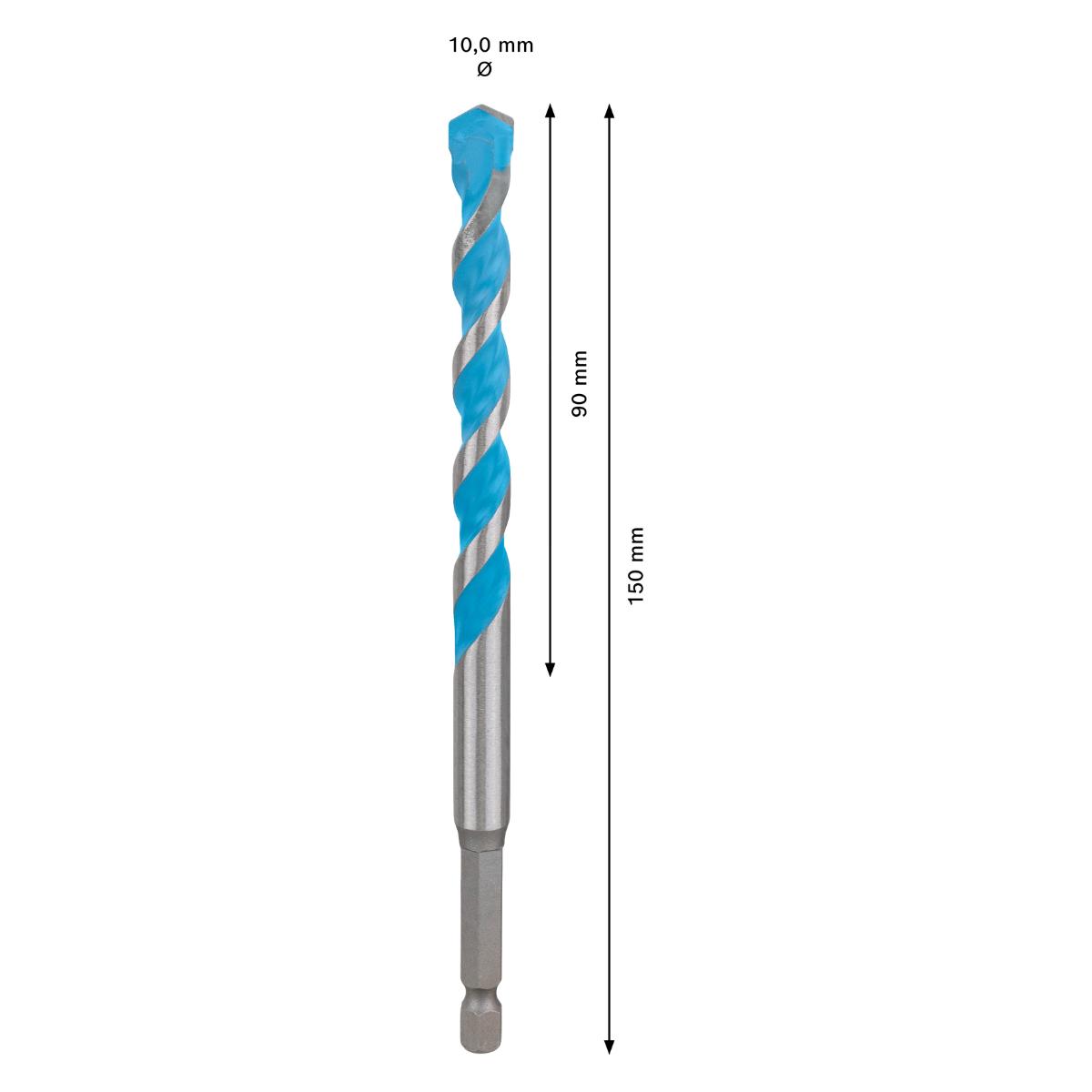 Bosch EXPERT HEX-9 Multi Construction Bohrer, 10 x 90 x 150 mm, 8-Stück