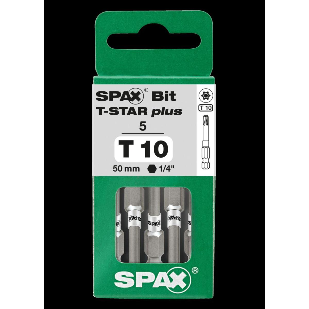 SPAX Bit T-Star Plus T10 50mm, 5 Stück