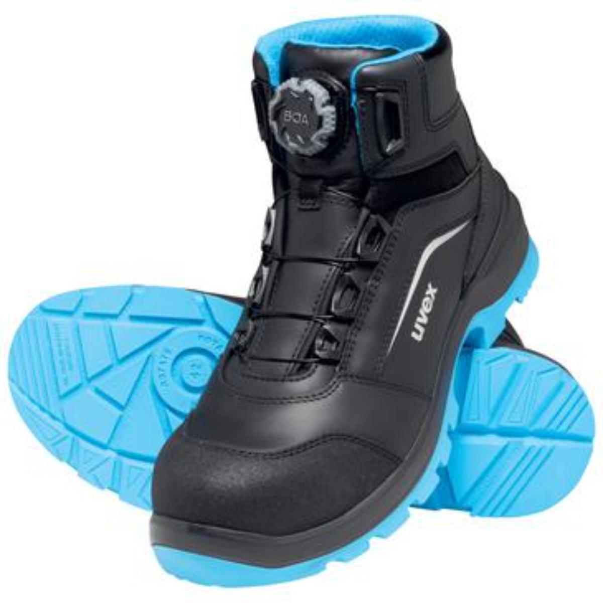 uvex 2 xenova BOA Sicherheitsschuh Stiefel S3, schwarz-blau