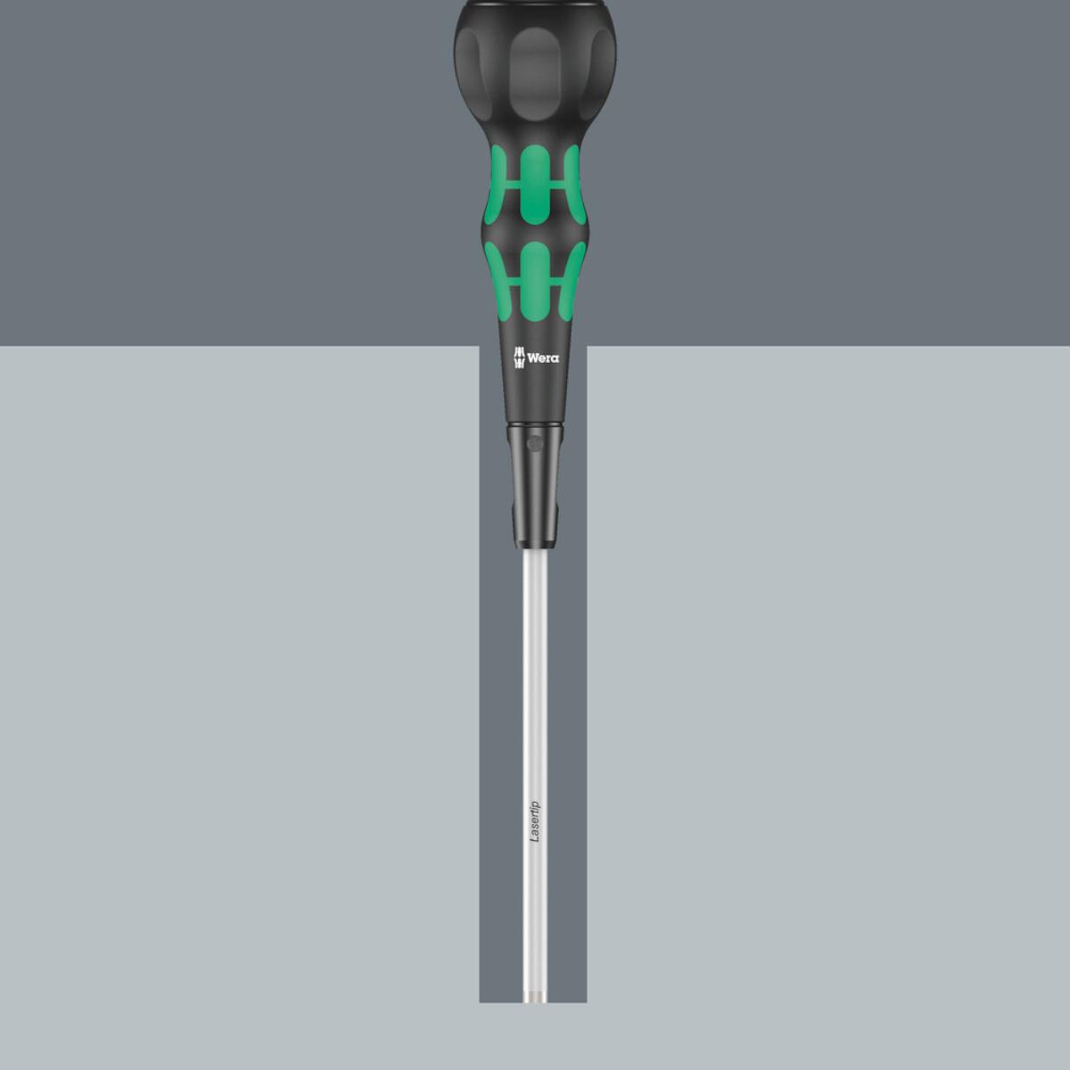05007900001we Wera 1834 Kraftform Ball-Grip Schlitz-Schraubendreher - Werkstattklinge, 1 x 6 x 100 mm