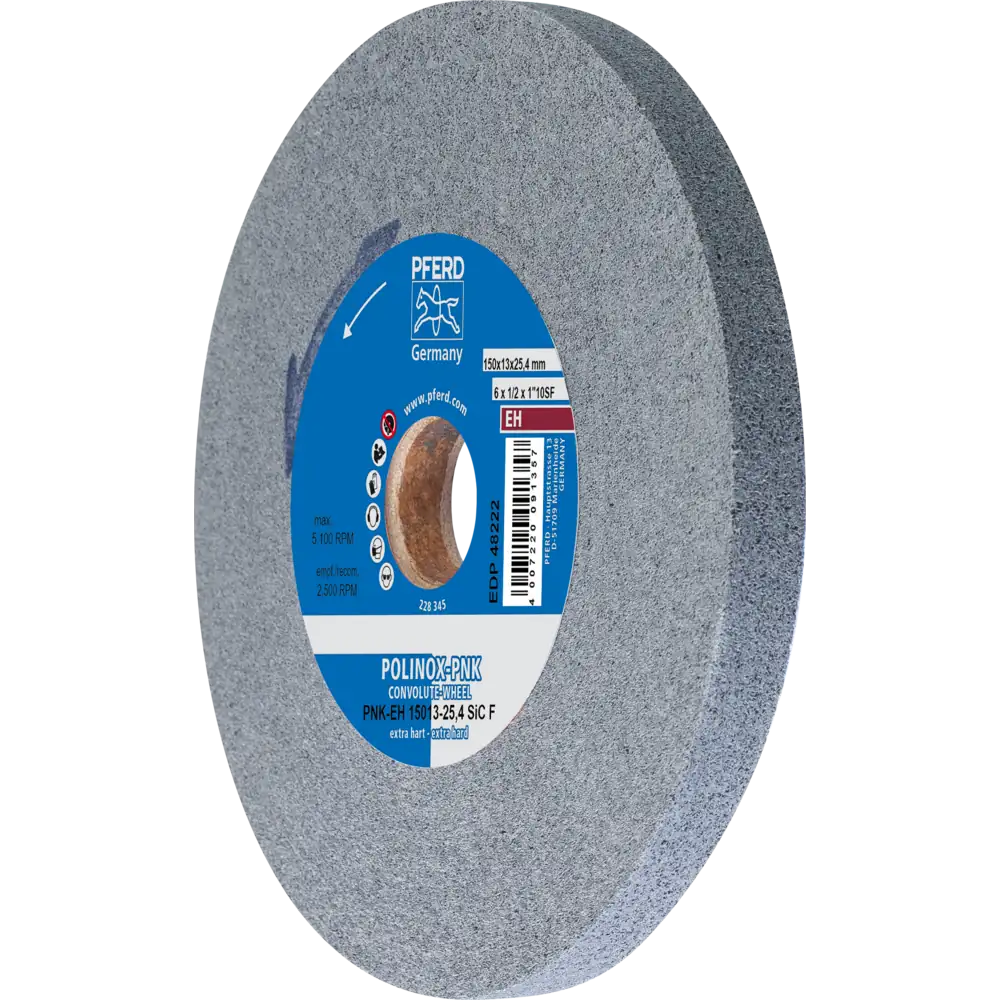PFERD TOOLS POLINOX Gewickeltes Vlies-Rad PNK Extrahart SIC Fein für Finish