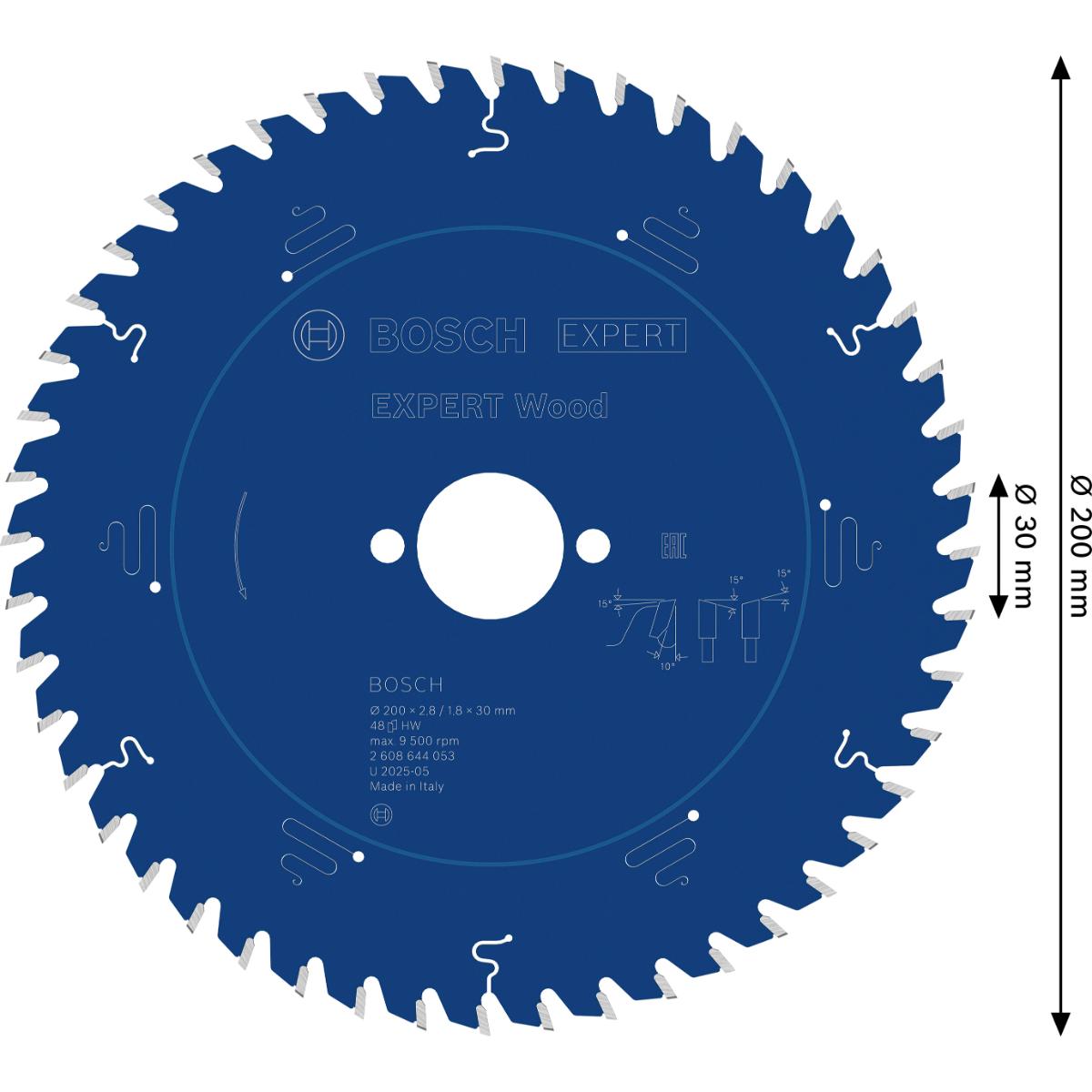 Bosch Kreissägeblatt Expert for Wood ø 200 mm