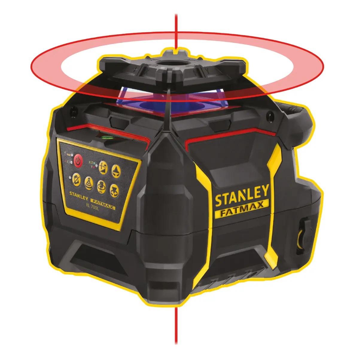 STANLEY FATMAX RL700L Rotationslaser rot (Lithium-Ionen) mit Lotfunktion auf-/abwärts, im PRO-STACK Koffer
