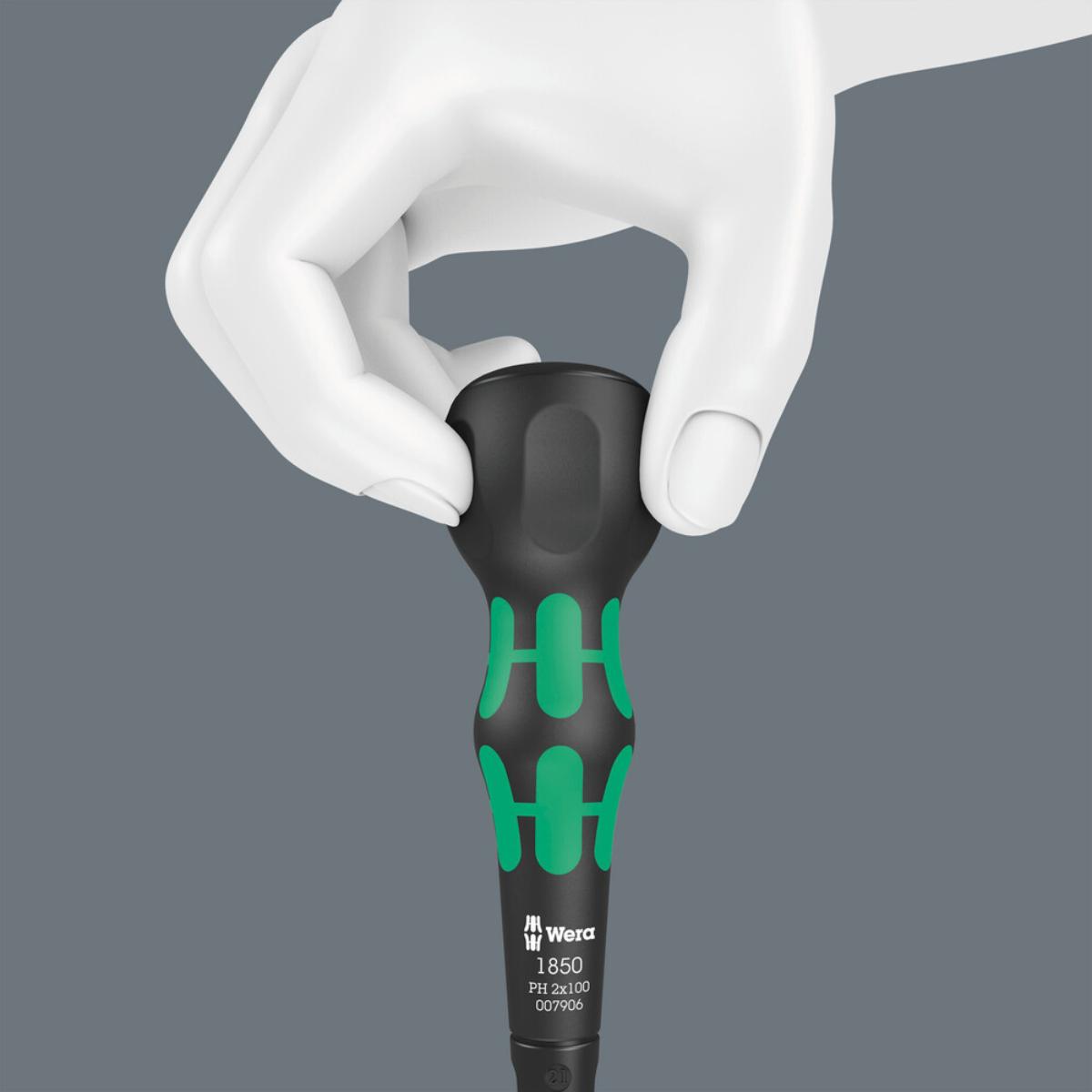 05007906001we Wera 1850 PH Kraftform Ball-Grip Kreuzschlitz-Schraubendreher, PH 2 x 100 mm