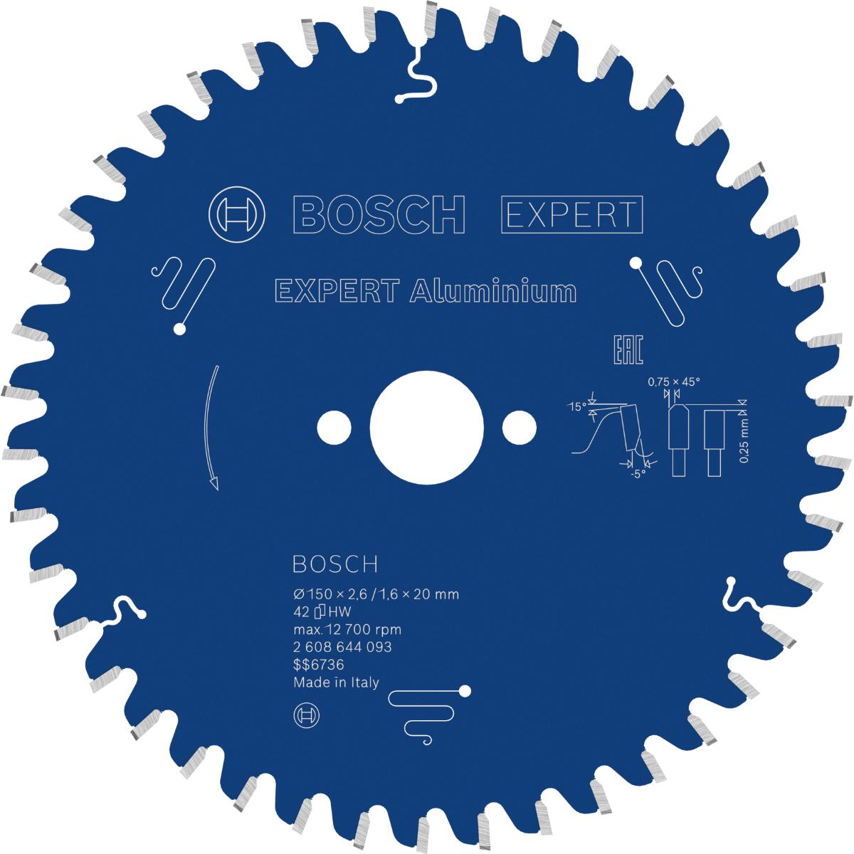 Bosch Kreissägeblatt Expert for Aluminium ø 150 mm