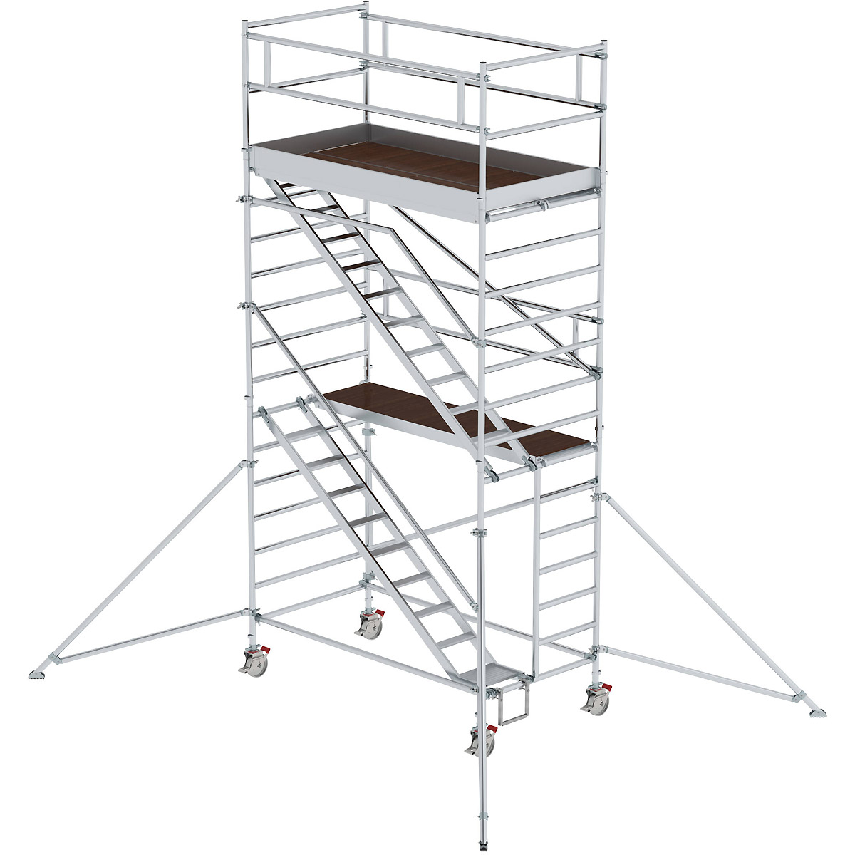 Munk Rollgerüst 1,35 x 2,45 m mit Schrägaufstiegen & Ausleger