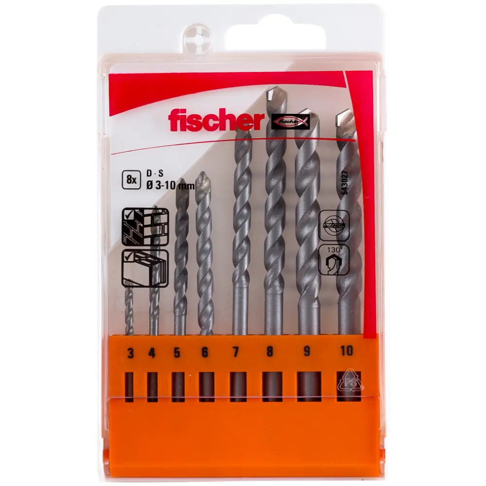 Fischer Steinbohrer D-S Set 3-10mm (8)