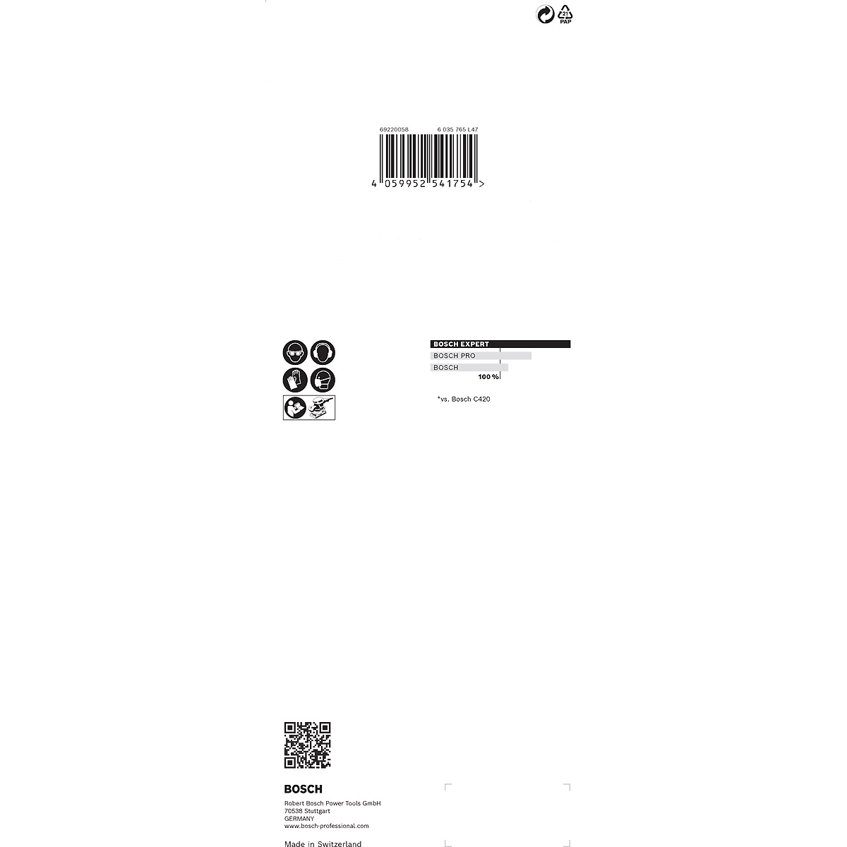 Bosch EXPERT C470 Schleifpapier mit 8 Löchern für Schwingschleifer