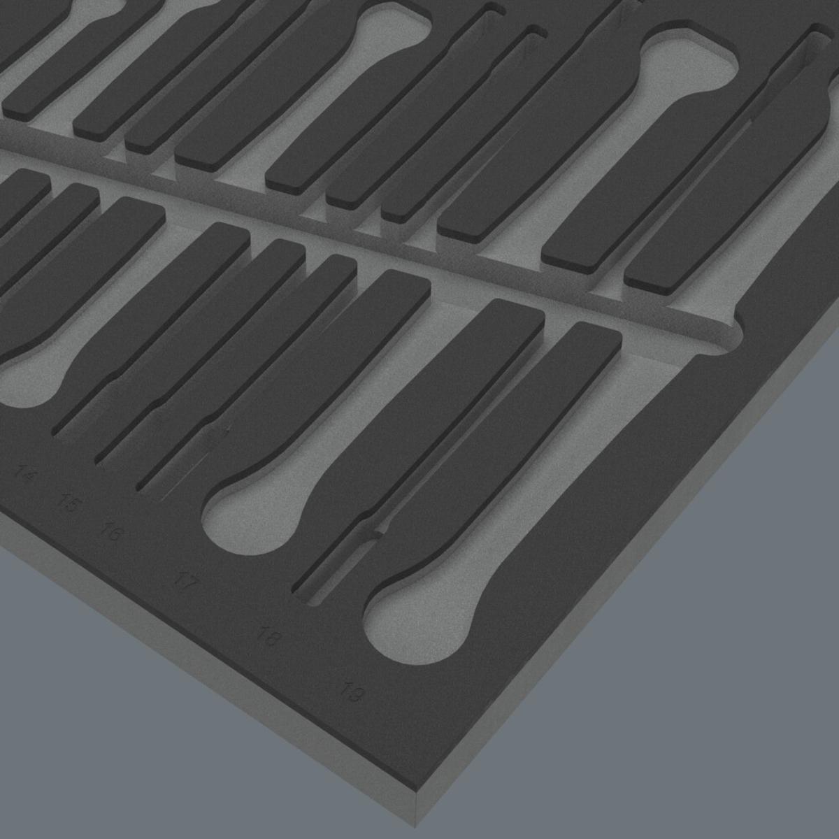 Wera 9835 Schaumstoffeinlage 6007 Joker 11-stelliges Set 1, ohne Werkzeug