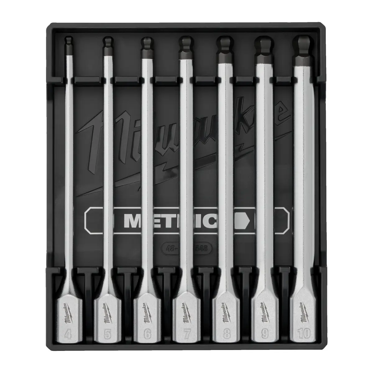 Milwaukee Innensechskant Bit-Steckschlüsseleinsatz metrisch 3/8" lang Set 7-teilig, schwenkbar