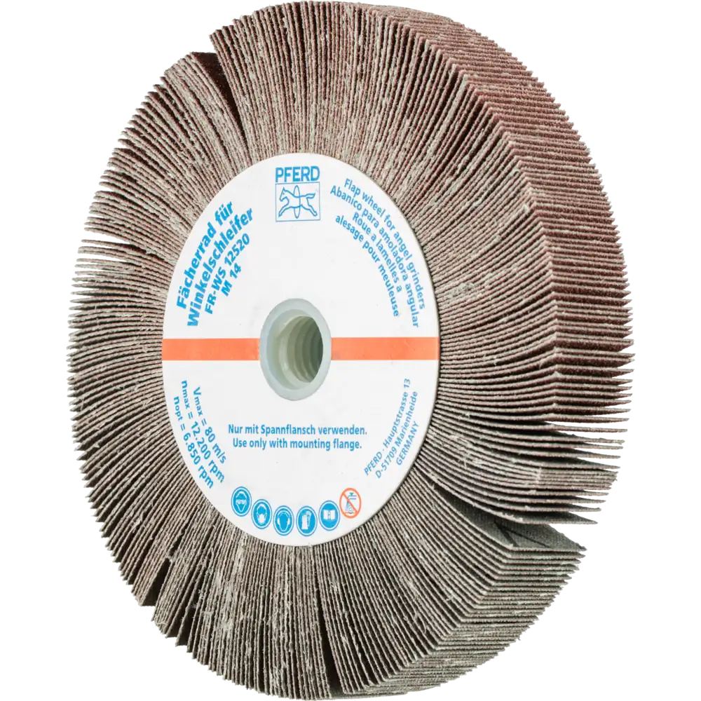 PFERD TOOLS Lamellenschleifrad für Winkelschleifer FR WS M14 universelle Anwendung