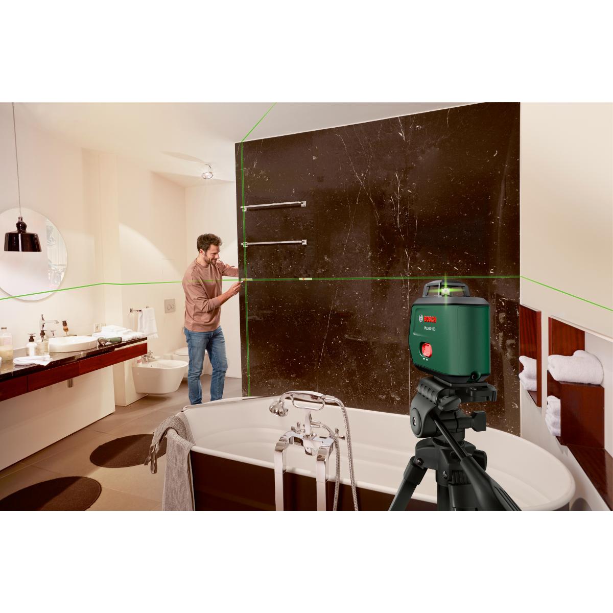 Bosch Kreuzlinien-Laser PLL360-15G Premium Set, 1 x Akku BA 3.6V 2.0Ah in Tasche
