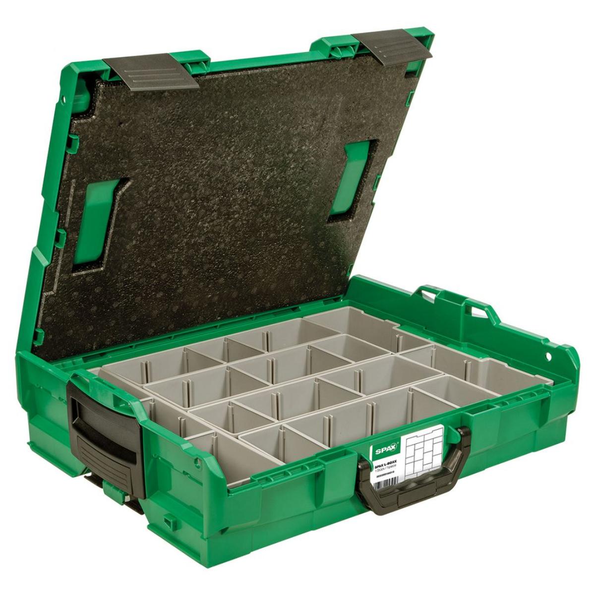 SPAX L-Boxx Koffer Kunststoff Groß, leer mit Einsätzen
