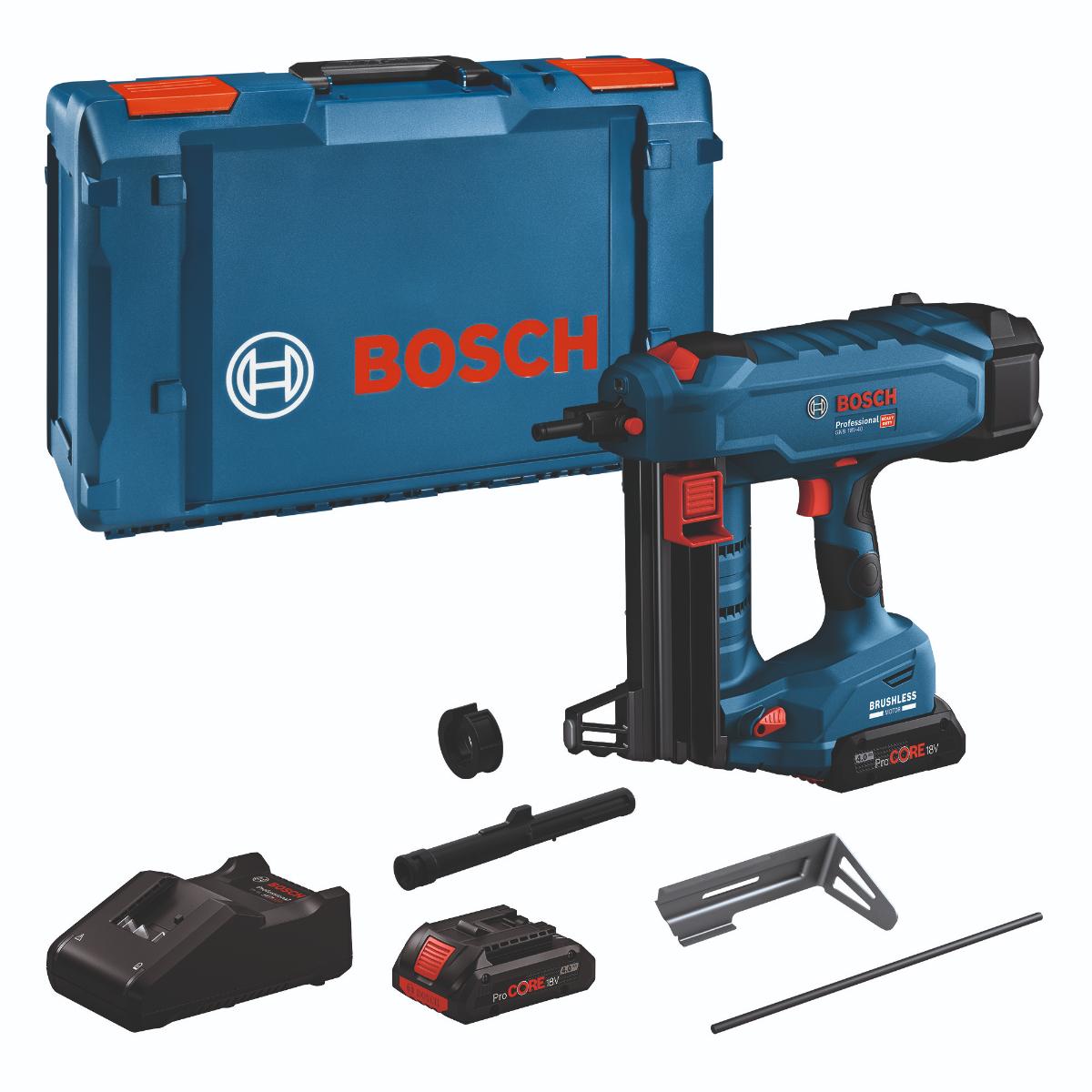 Bosch Akku-Nagler GNB 18V-40, 2 x Akku ProCORE18V 4.0Ah