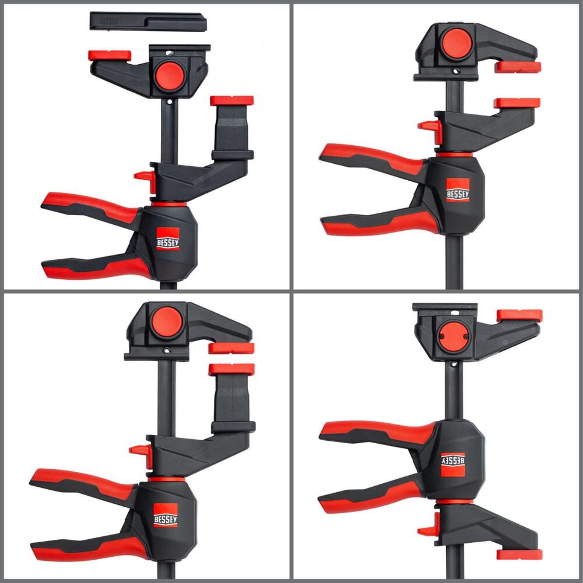 Bessey Einhand-Tischzwinge 360 /2er SET+Adapter