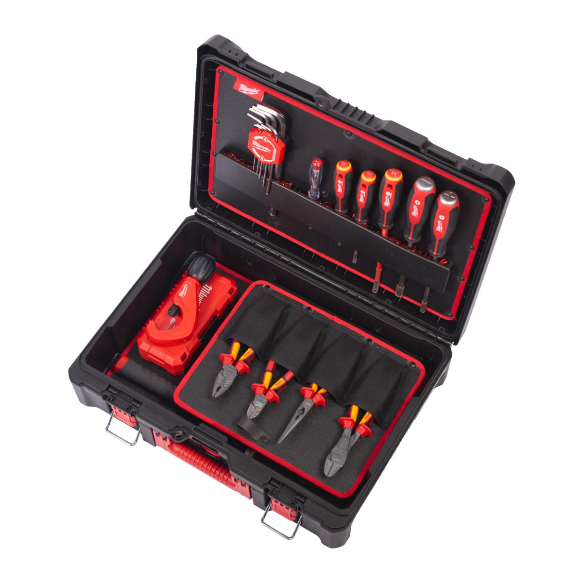 Milwaukee Installateur-Handwerkzeuge Set 73-teilig im PACKOUT Koffer
