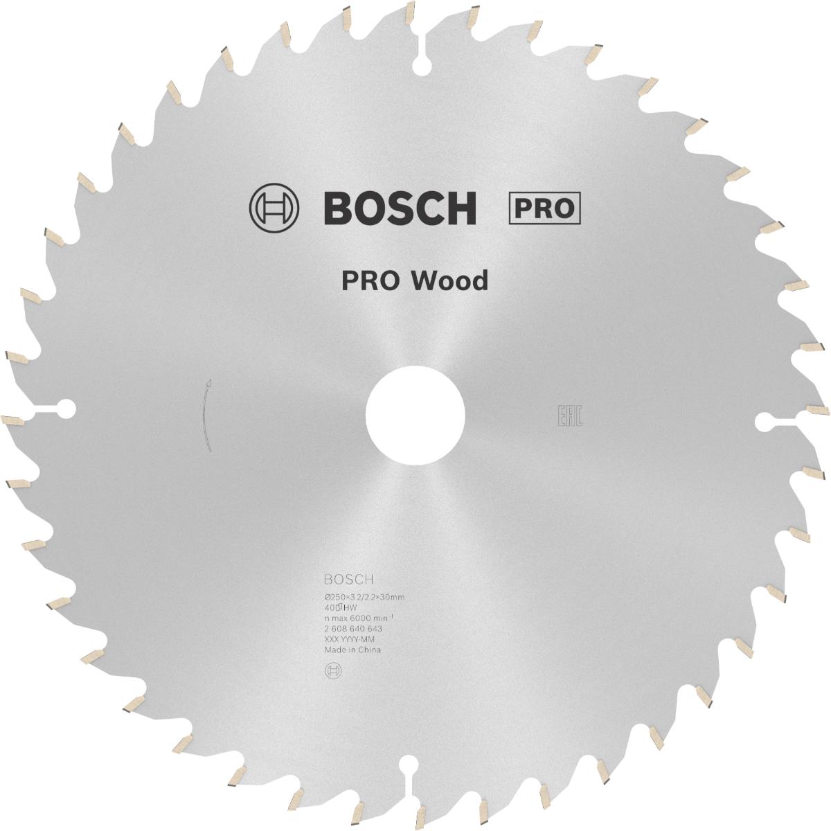 Bosch PRO Kreissägeblatt Optiline Wood für Kapp- und Gehrungssäge ø 250 mm