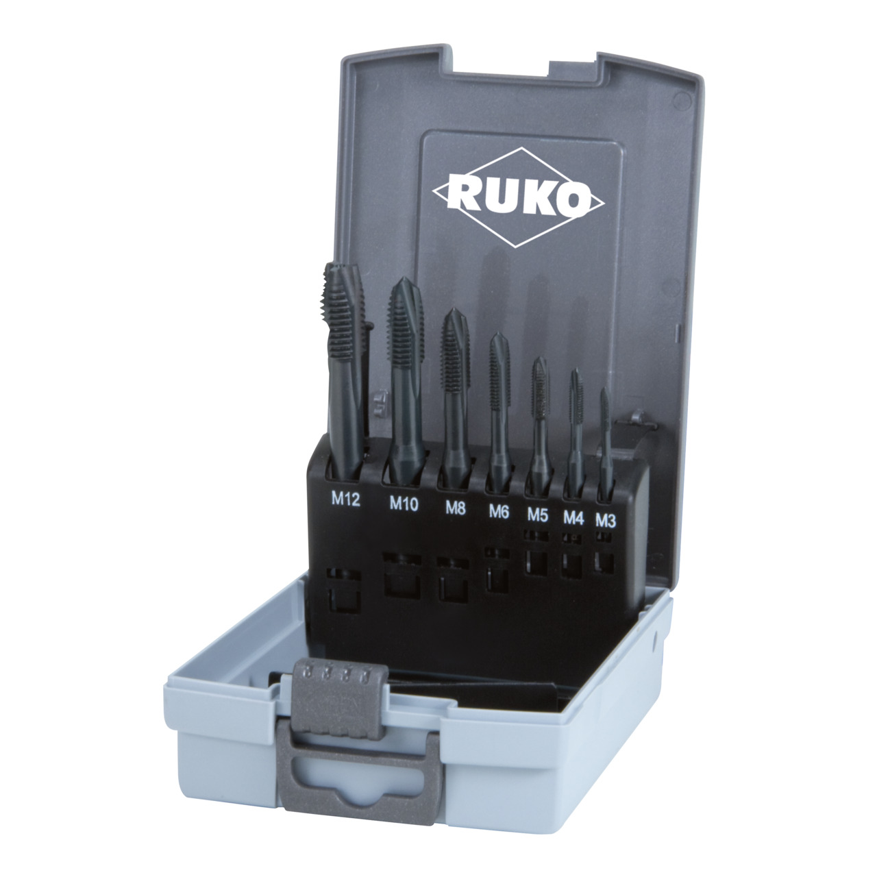 RUKO Maschinengewindebohrer-Satz M DIN 371 / 376 Form B HSS-Co 5 VAP mit Schälanschnitt - 7-tlg.