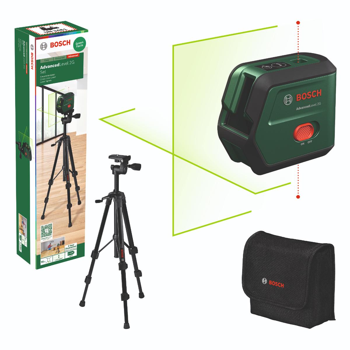 Bosch Kreuzlinien-Laser AdvancedLevel 2G Set