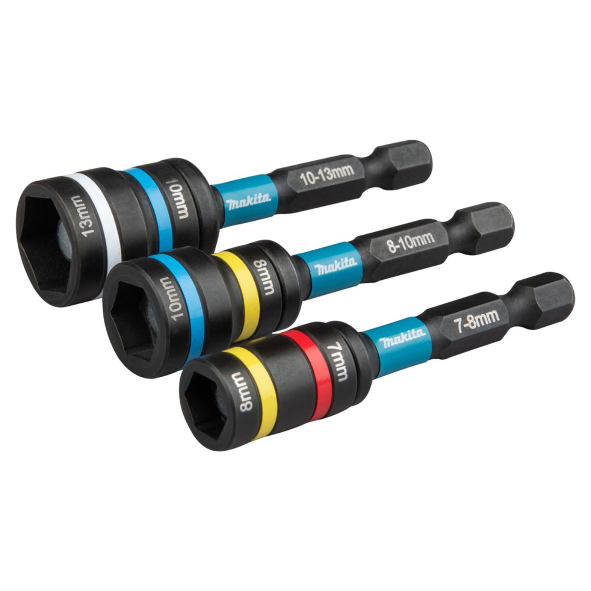 Makita Steckschlüssel 2-in-1 1/4" SW7/SW8/SW10/SW13 magnetisch Impact Black