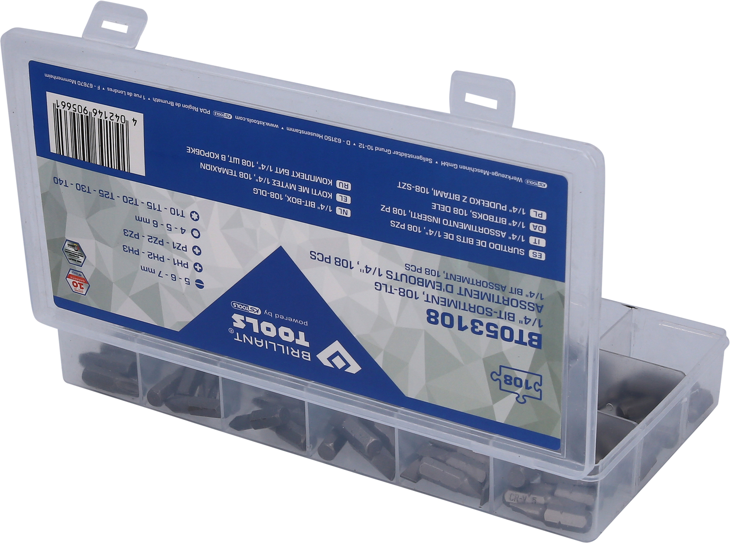 Brilliant Tools Bit-Sortiment, 108-teiliges Set