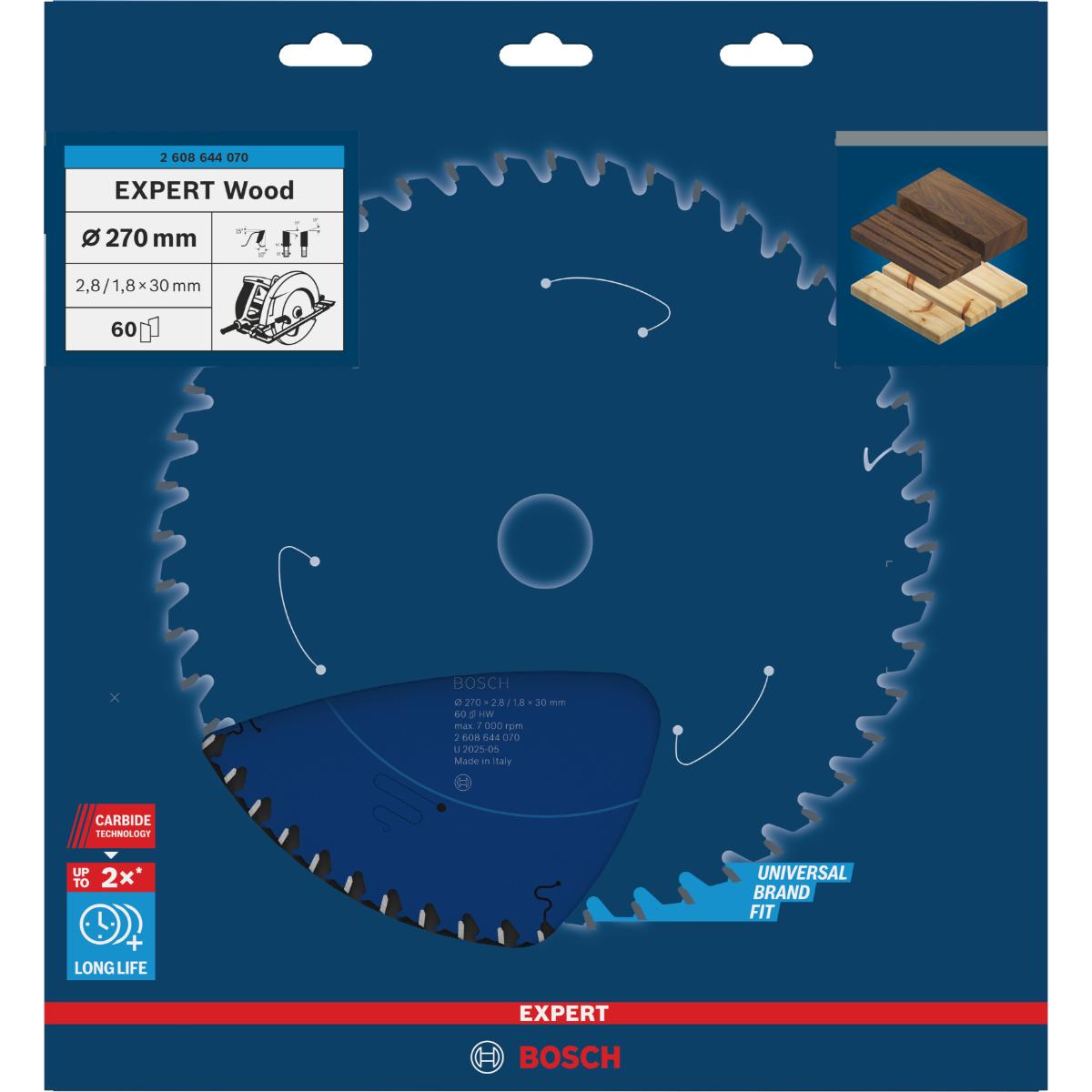 Bosch Kreissägeblatt Expert for Wood ø 270 mm