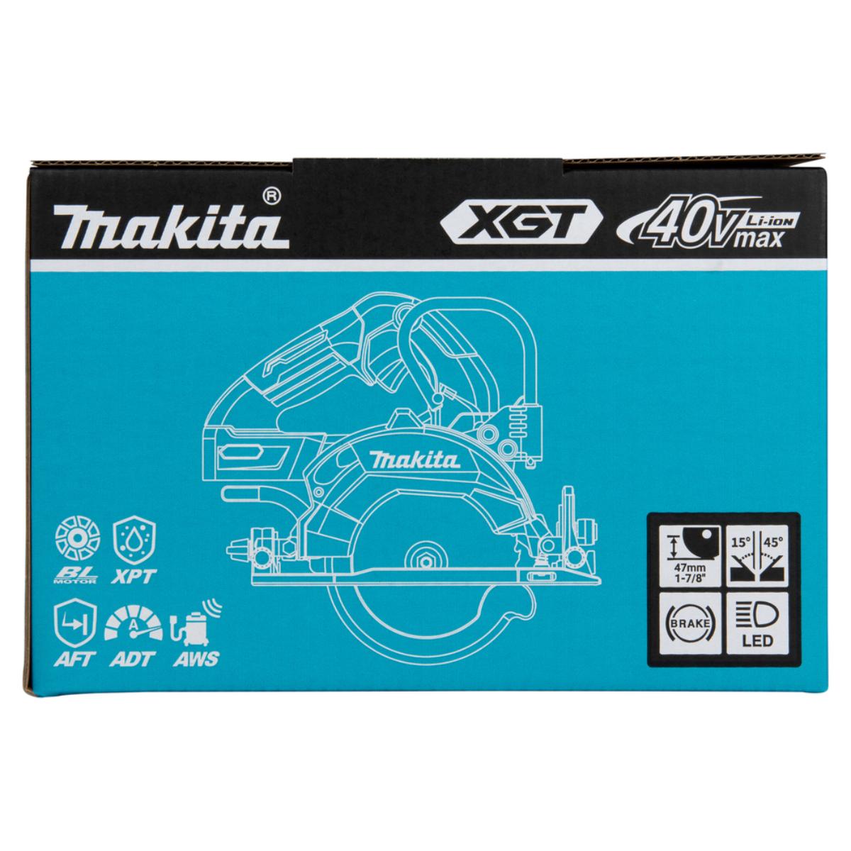 Makita Akku-Handkreissäge40V max. 6.400 min-1 47 mm 45°R/15°L