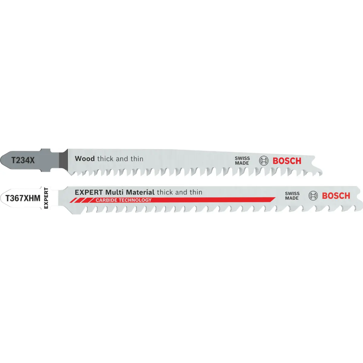 Bosch T234X+EXPERT Multi Material thick and thin T367XHM Stichsägeblätter-Set, 26-tlg.