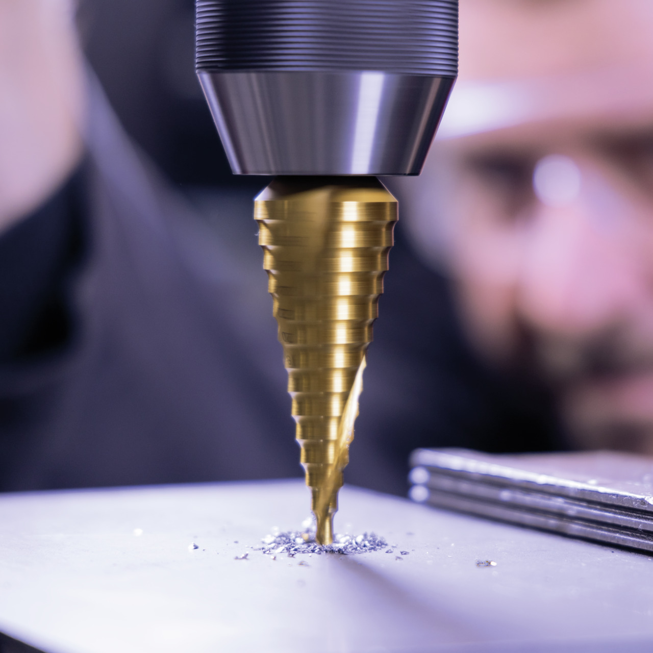 RUKO Stufenbohrer HSS TiN spiralgenutet mit Kreuzanschliff