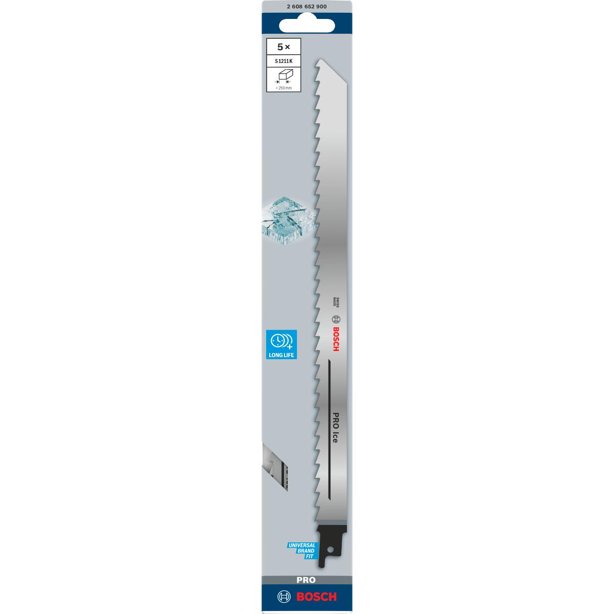 Bosch PRO Säbelsägeblatt S 1211 K, Special for Ice, 5er-Pack