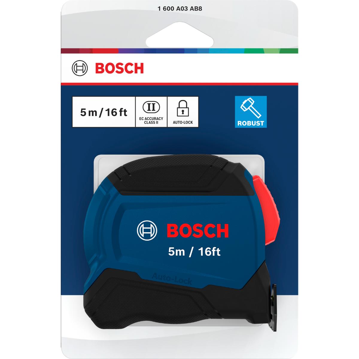 Bosch Maßband 5 m / 16 ft, Auto-Lock