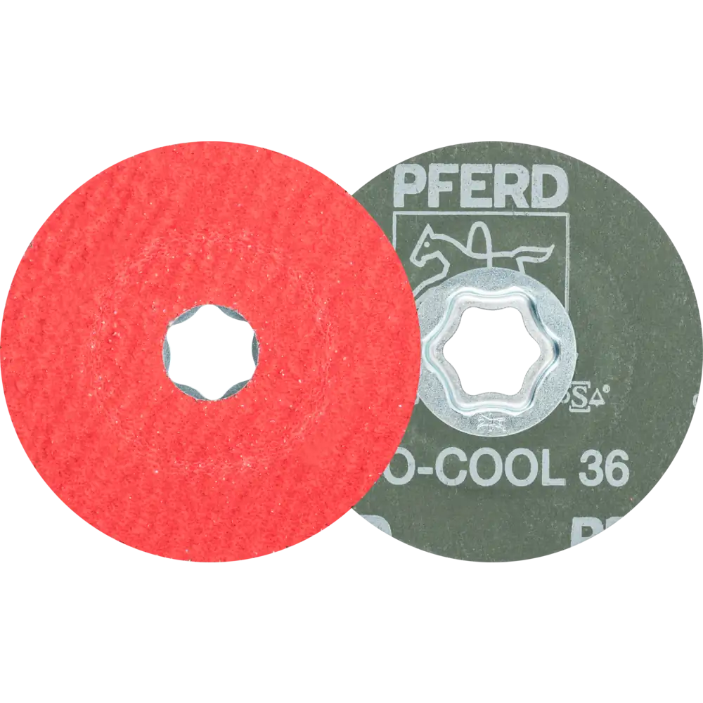 PFERD TOOLS COMBICLICK Keramikkorn Fiberscheibe für Edelstahl