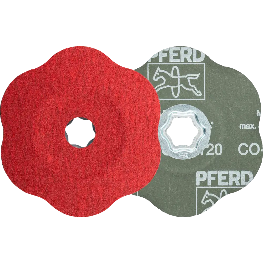 PFERD TOOLS COMBICLICK Keramikkorn Fiberscheibe CO-COOL CONTOUR für Konturen