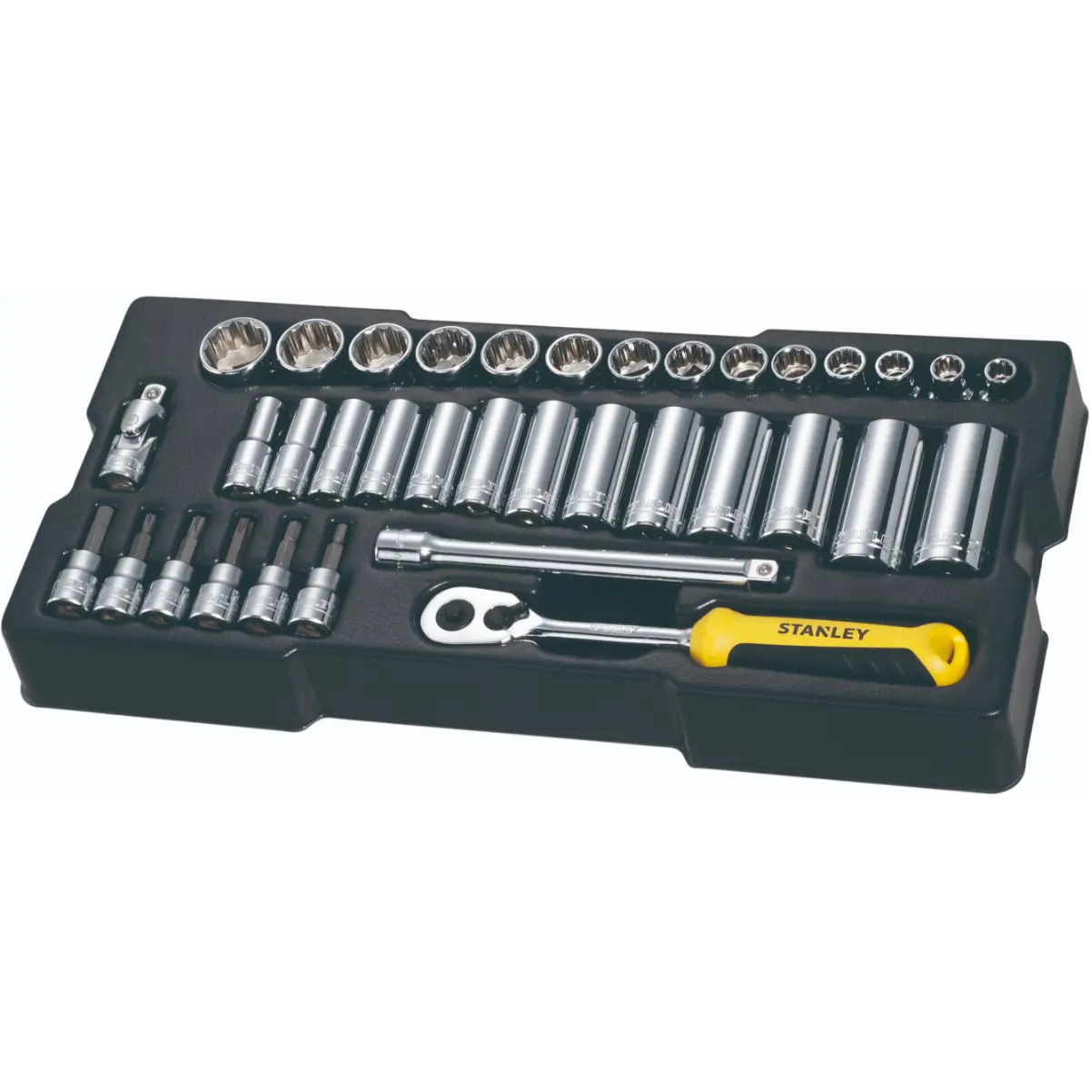 STANLEY Modul 3/8 Zoll Steckschlüssel und Zubehör Set, 36-tlg.