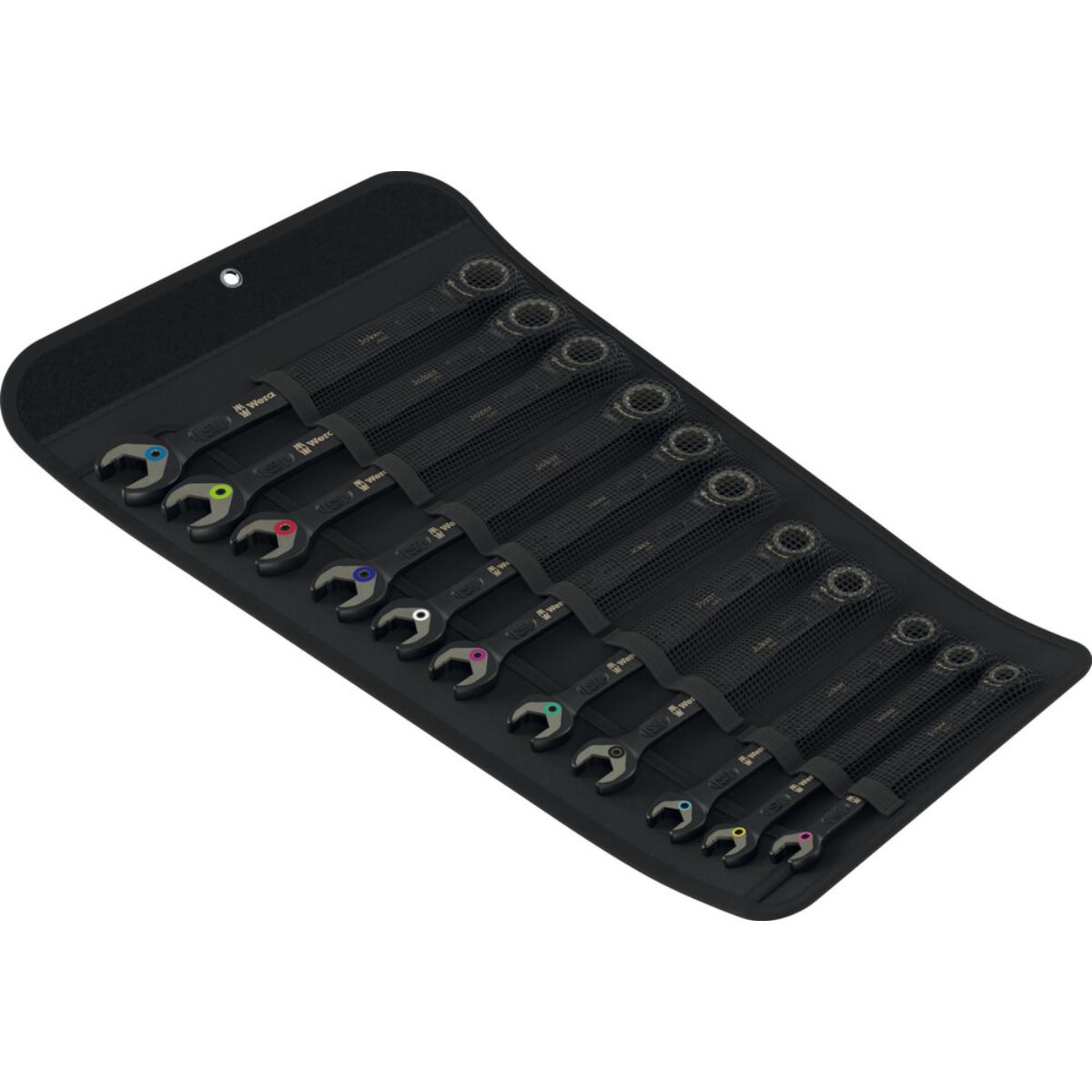 Wera 6000 Joker Black Edition 11 Set 1 Maul-Ringratschenschlüssel-Satz, 11-teiliges Set