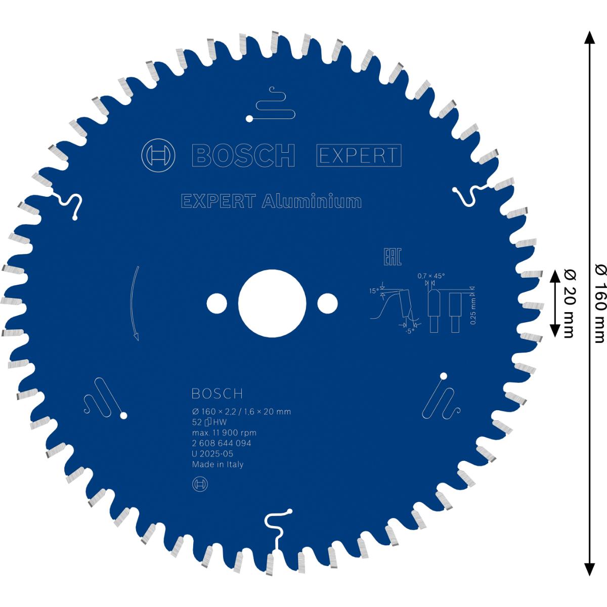 Bosch Kreissägeblatt Expert for Aluminium ø 160 mm