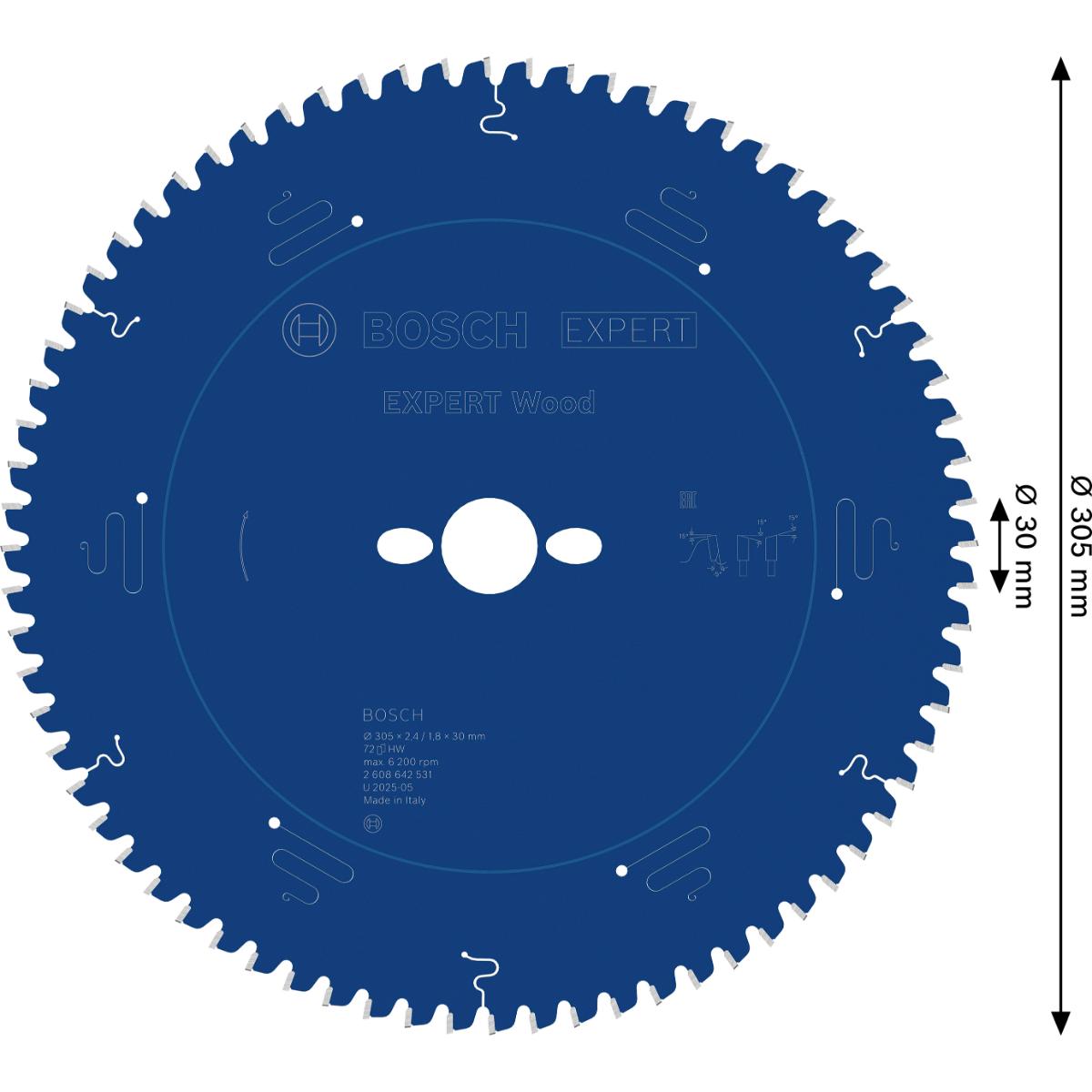 Bosch Kreissägeblatt Expert for Wood ø 305 mm