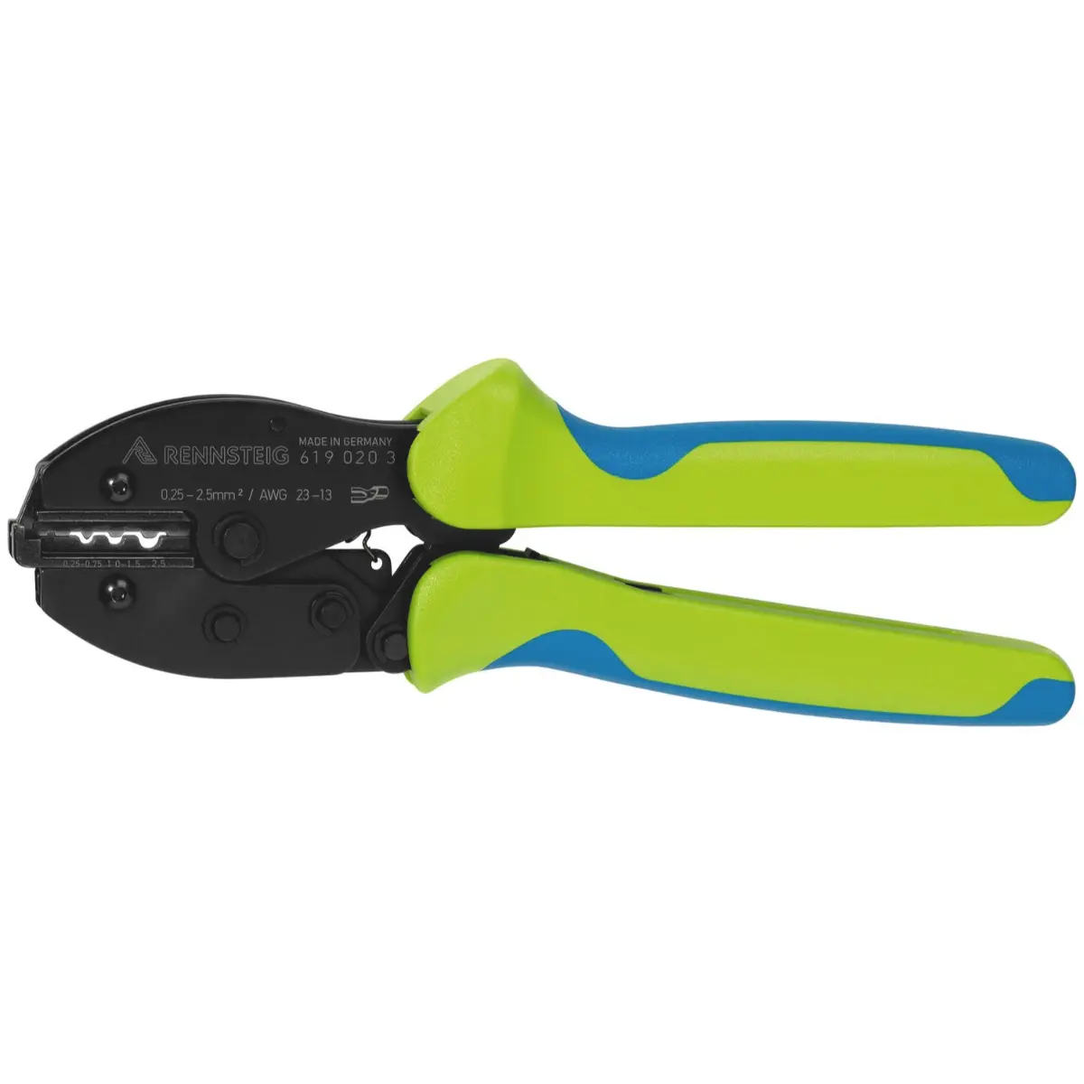 Rennsteig Crimpzange PEW 9 für unisolierte Verbinder 0,25 - 2,5 mm²