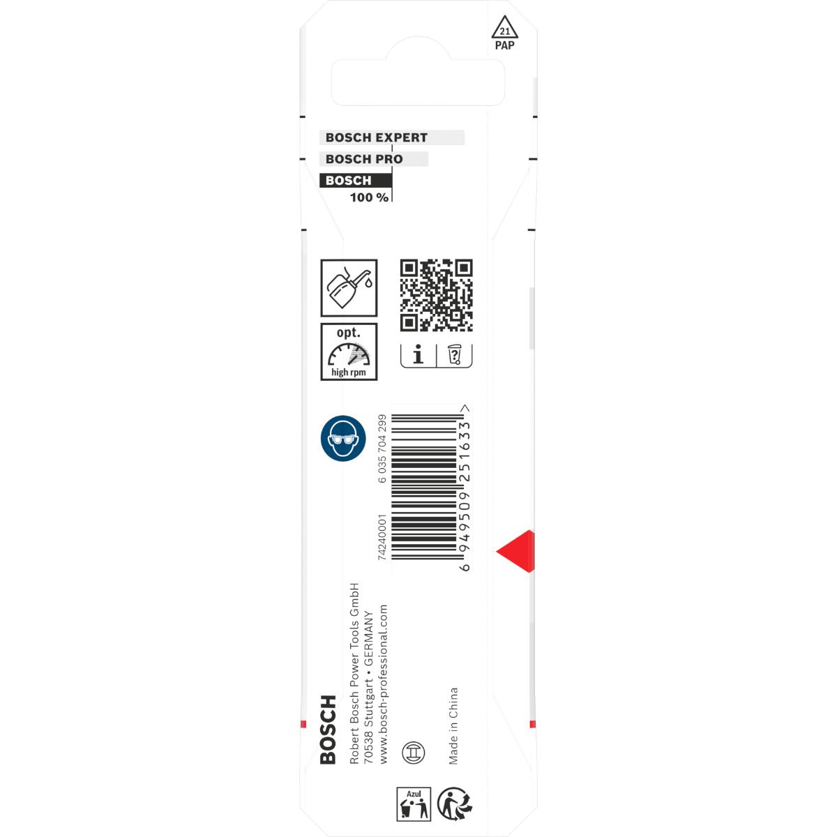 Bosch Metal HSS Spiralbohrer, 4,8 x 52 x 86 mm, CYL-Schaft, 2-Stück