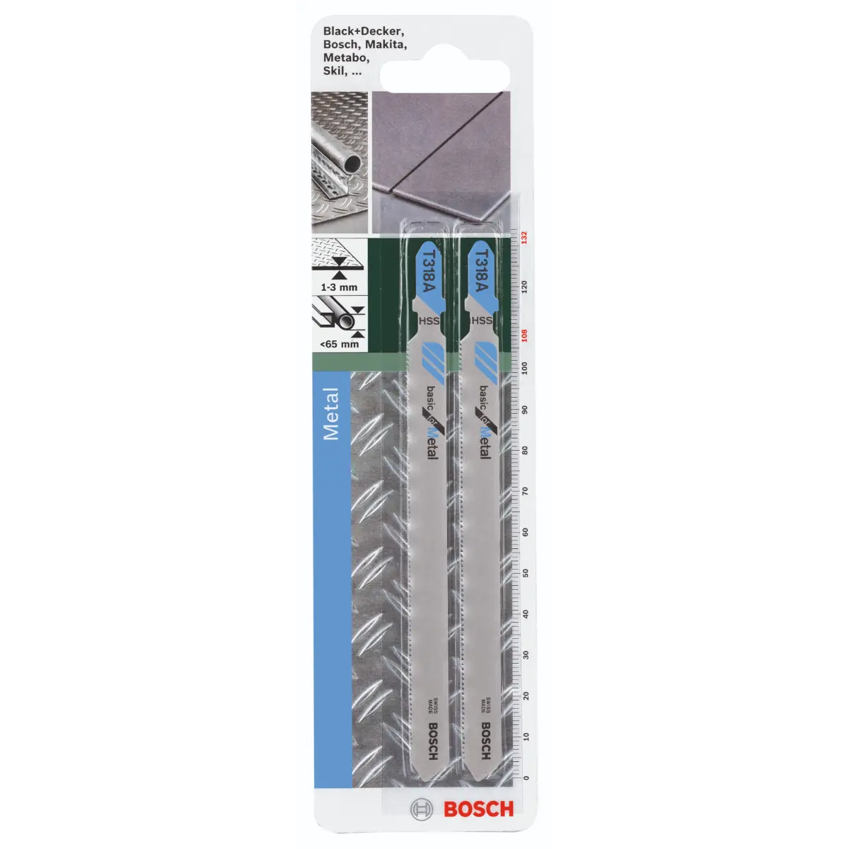 Bosch Stichsägeblatt HSS, T 318 A Basic for Metal