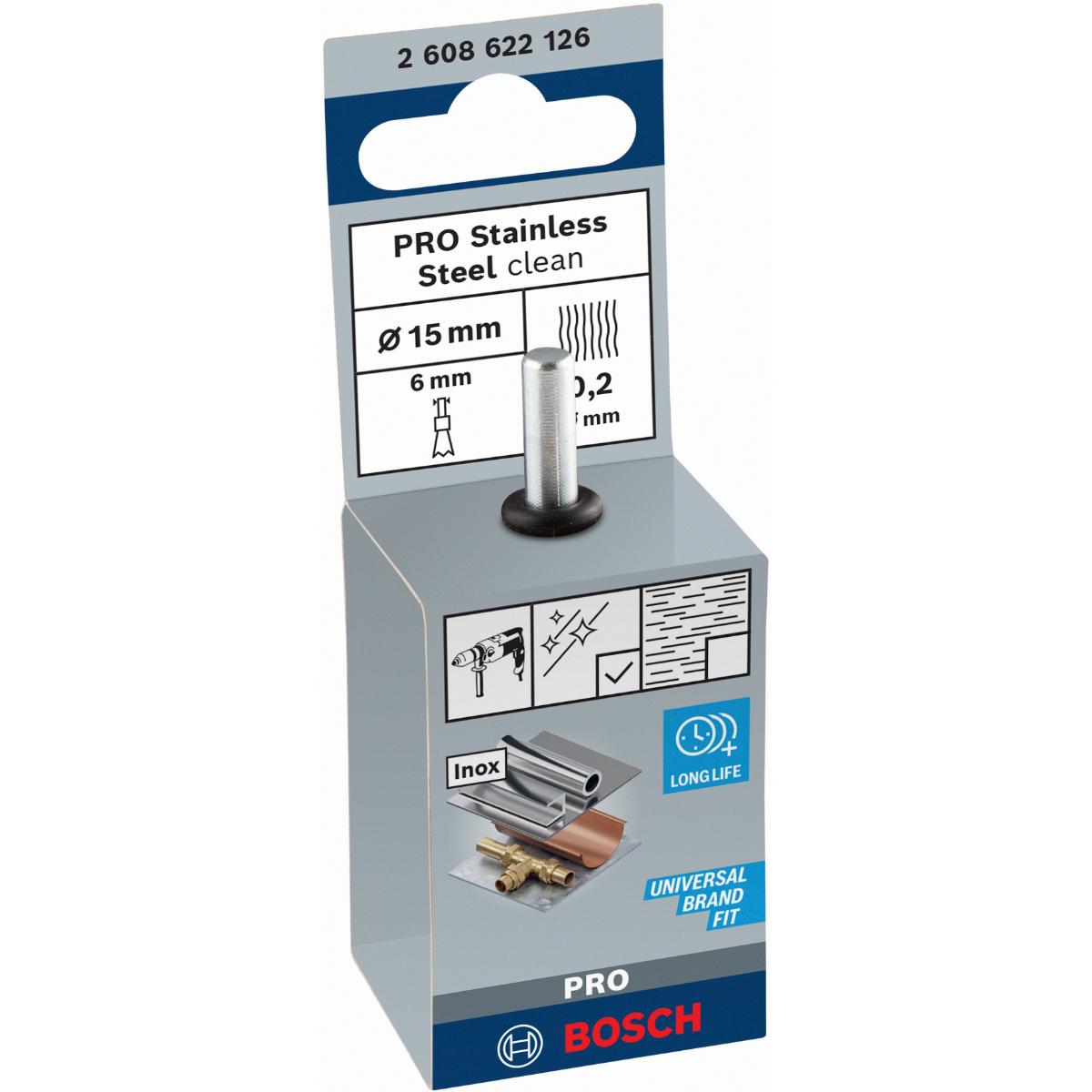 Bosch PRO Pinselbürste, gewellt, rostfrei, 4500 U/ min