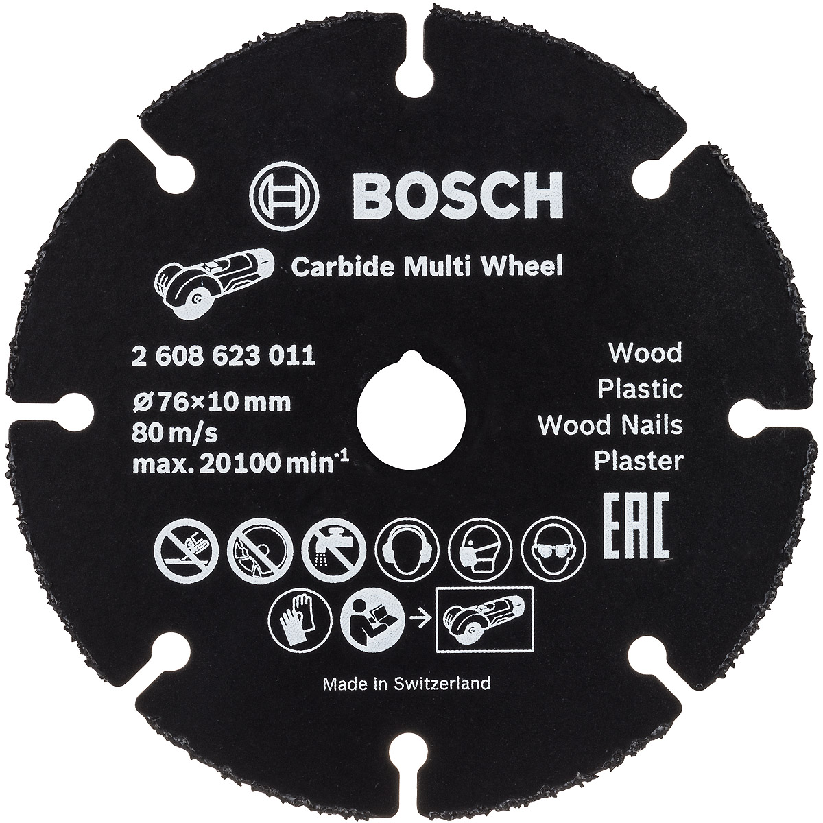 Bosch Trennscheibe Carbide Multi Wheel, 76 x 10 x 1 mm