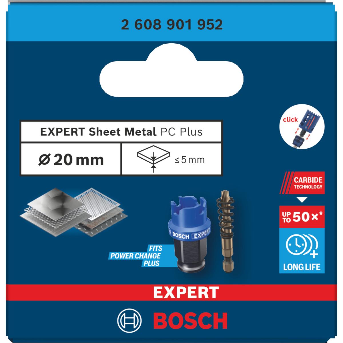 Bosch EXPERT Sheet Metal Power Change Plus Lochsäge, 20 x 5 mm