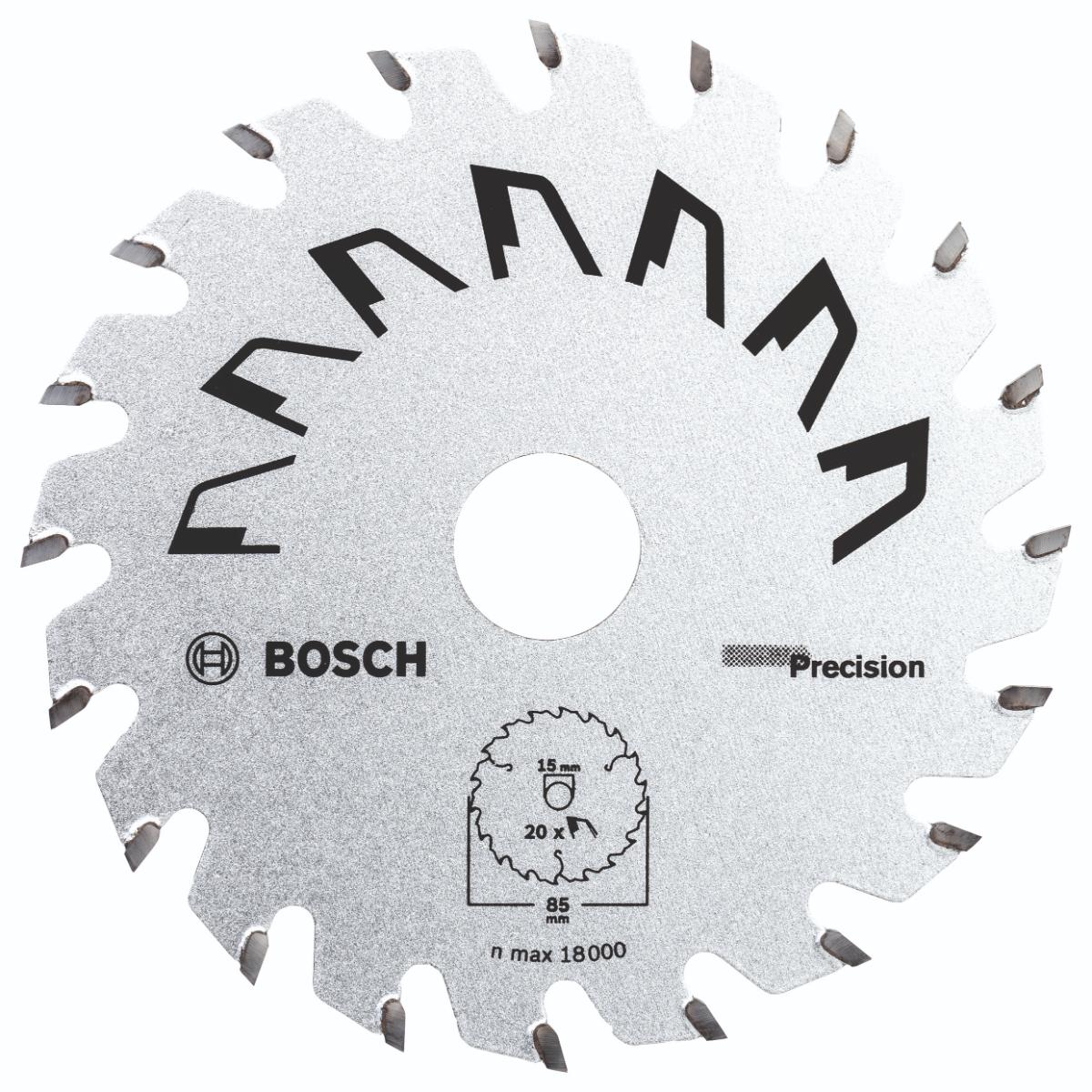 Bosch Kreissägeblatt Precision 85 x 15 x 1,1 mm, 20