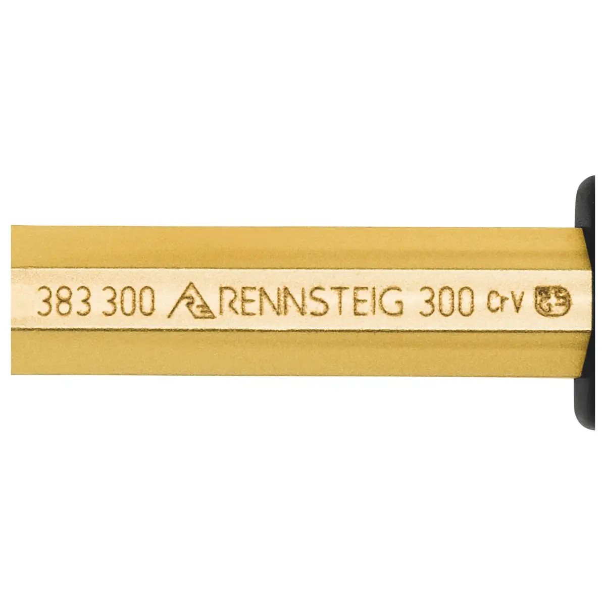 Rennsteig Schlitzmeißel mit Handschutz 30 x 300 mm, 8-kant 18 mm, poliert