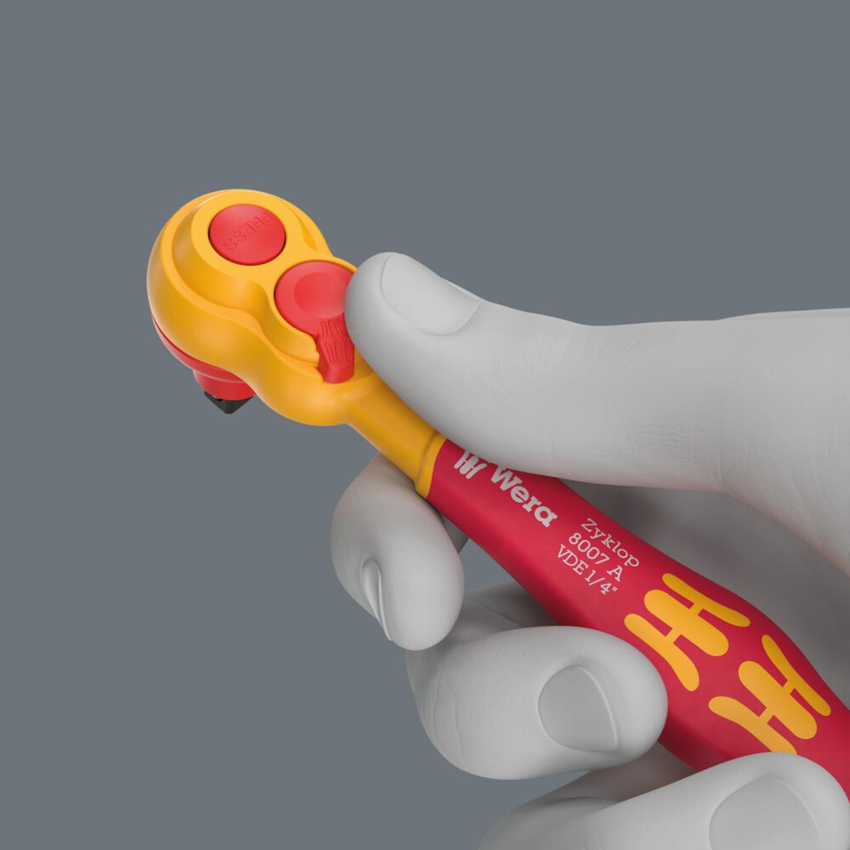 Wera 9727 Schaumstoffeinlage 8007 A VDE Zyklop VDE Knarre Set 1, 1/4"