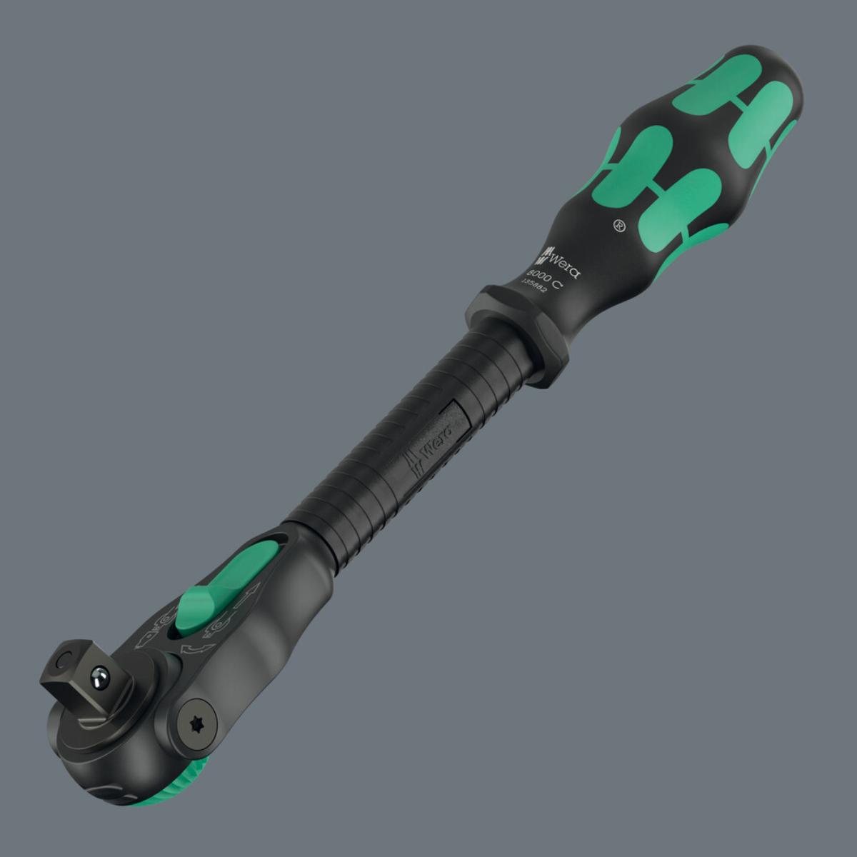 Wera 8000 C Black Edition Zyklop Speed-Knarre mit 1/2 zoll-Antrieb, 1/2 zoll x 277 mm