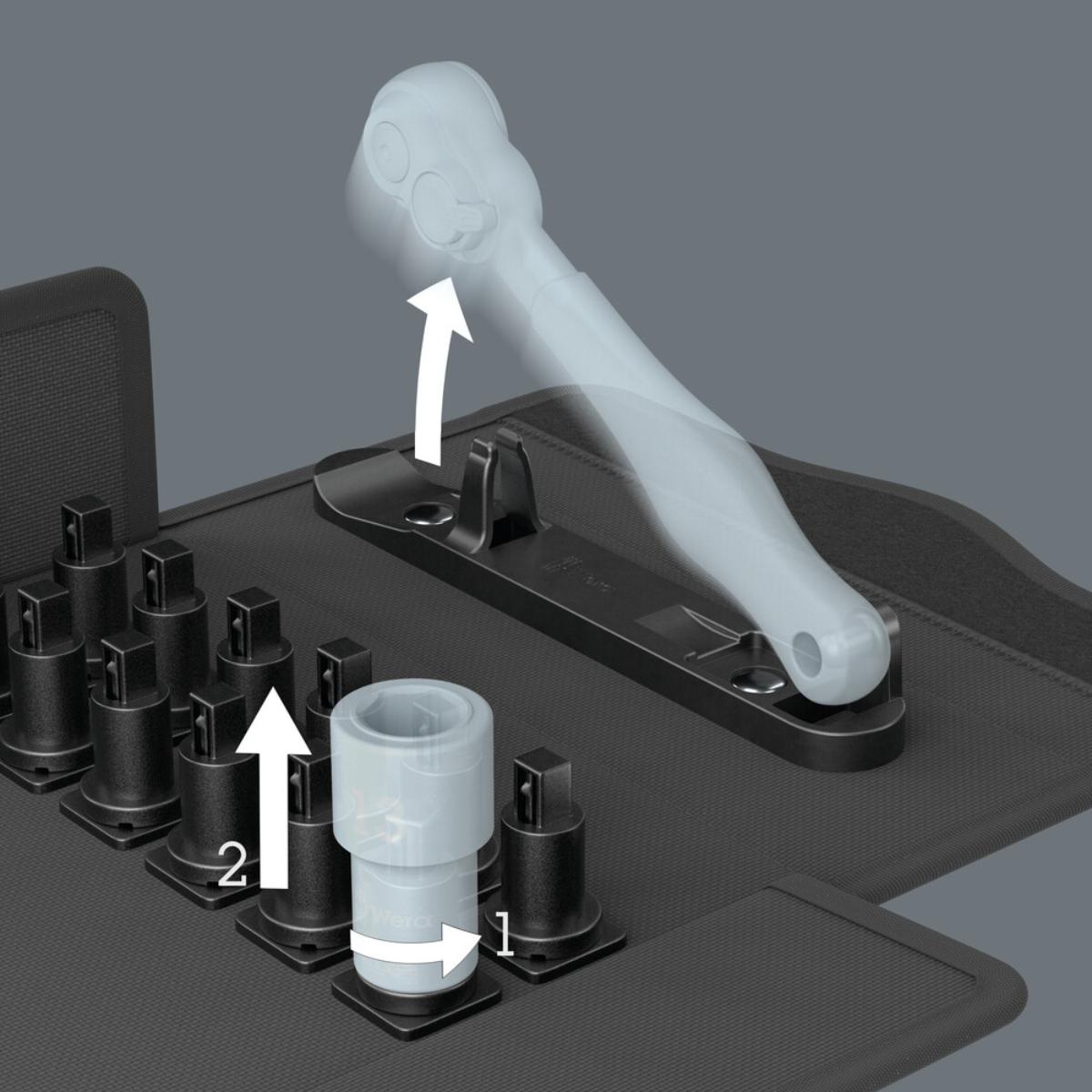 Wera 9588 Textile Box Zyklop Comfort 1/4", leer